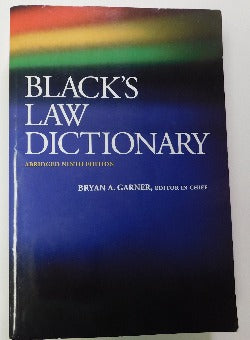 Black's Law Dictionary - Abridged Ninth Edition by Bryan A. Garner, Editor (PB, 2010) | Books & More Bookstore