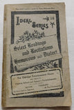 Ideal Series 16, Selected Readings and Recitations Humorous and Dialect by T.J. McAvoy.(PB, 1914) | Books & More Bookstore